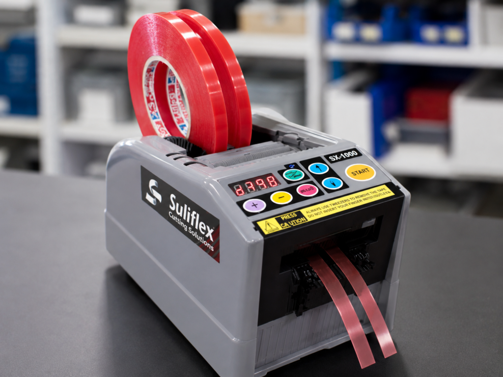 Dispenser automático de fitas cortando fita técnica com precisão